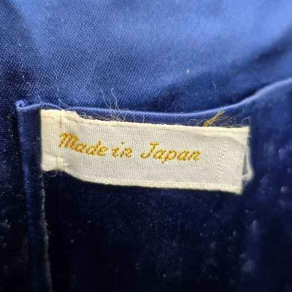 VTG Beaded Purse Made in Japan Blue Mosaic Iridescent Evening Bag Top Handle 60s - Picture 10 of 14